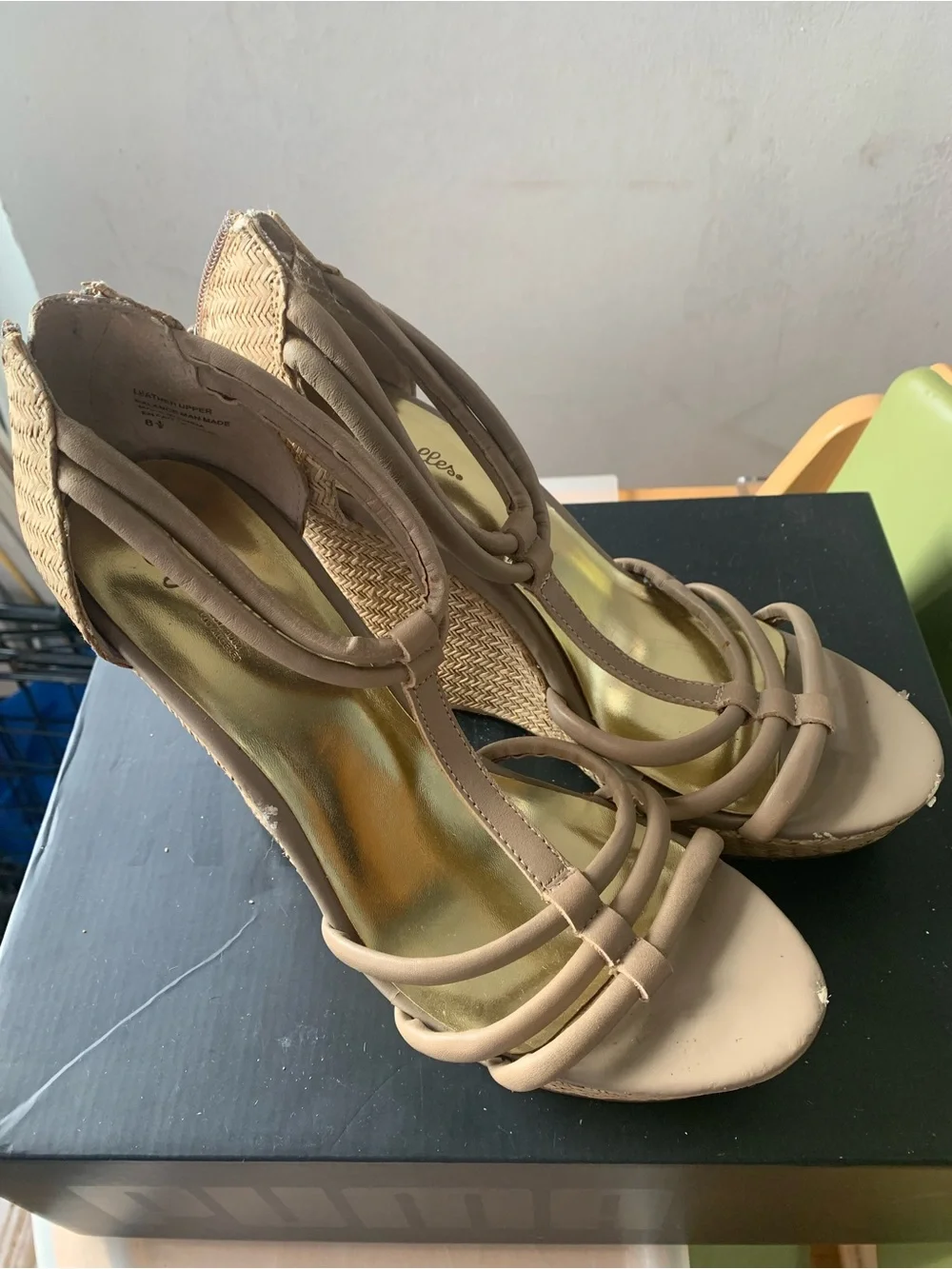 Women's Tan Wedge Sandals - Neutral Strappy Espadrille